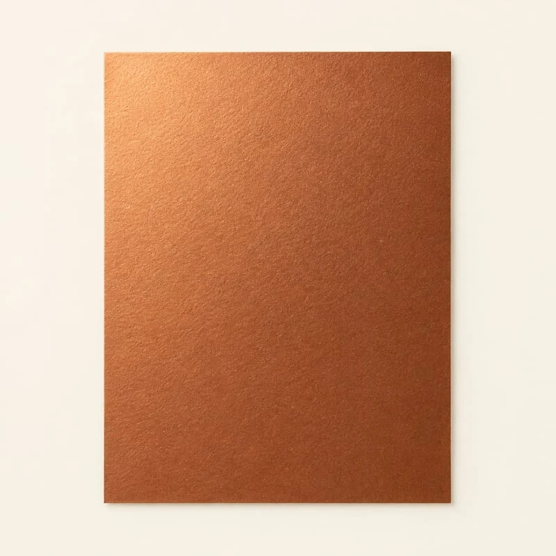 Copper metallic packaging paper swatches