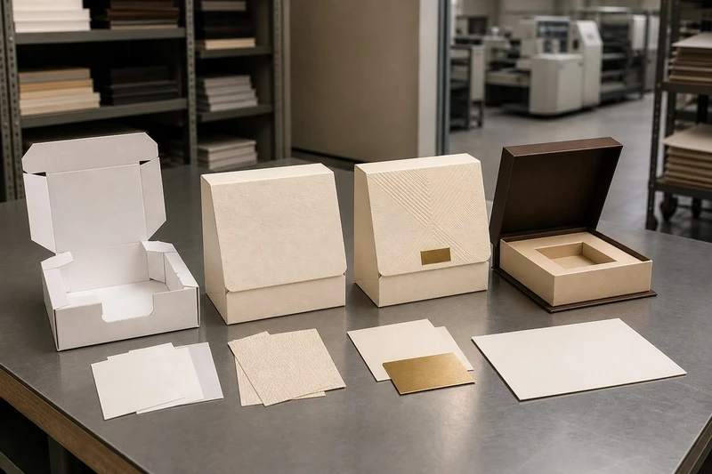 Packaging development from an unprinted sample to a finished box